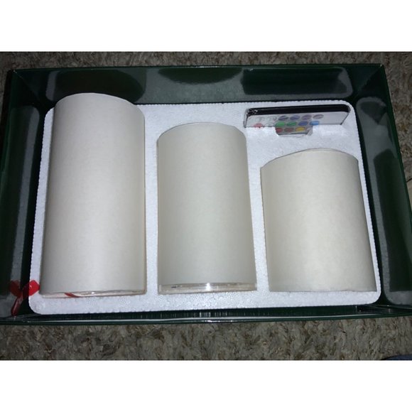 Multi-Function Remote Controlled Flameless Candles-set of 3 - Picture 1 of 7